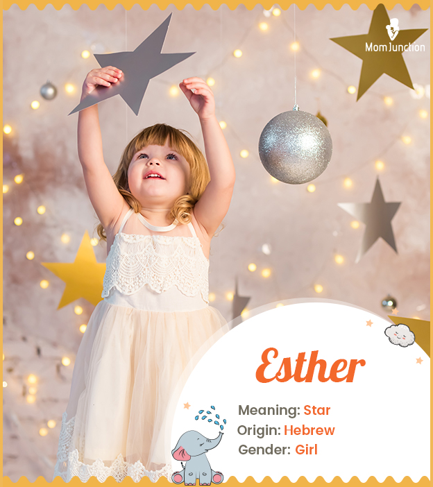 Esther, a girl name meaning star