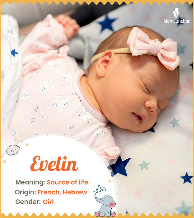 Evelin, means living one.