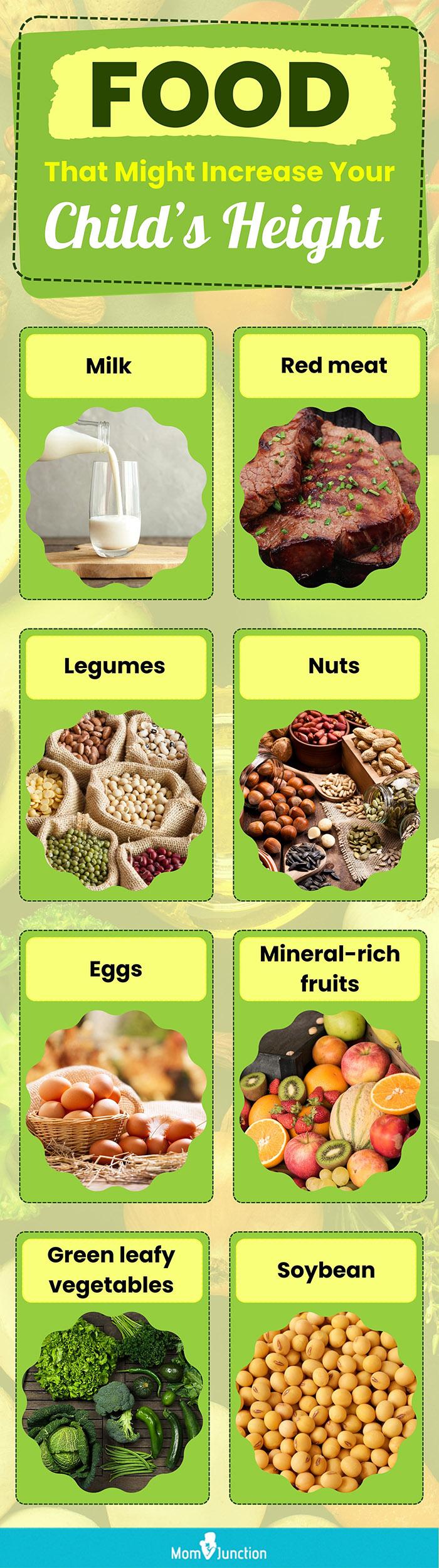 food that might increase your child’s height (infographic)