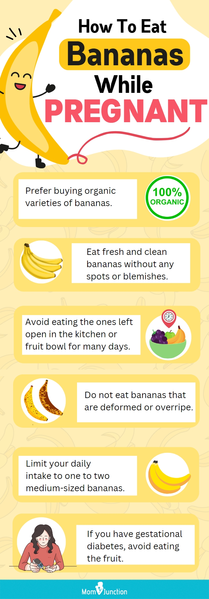 how to eat bananas while pregnant (infographic)