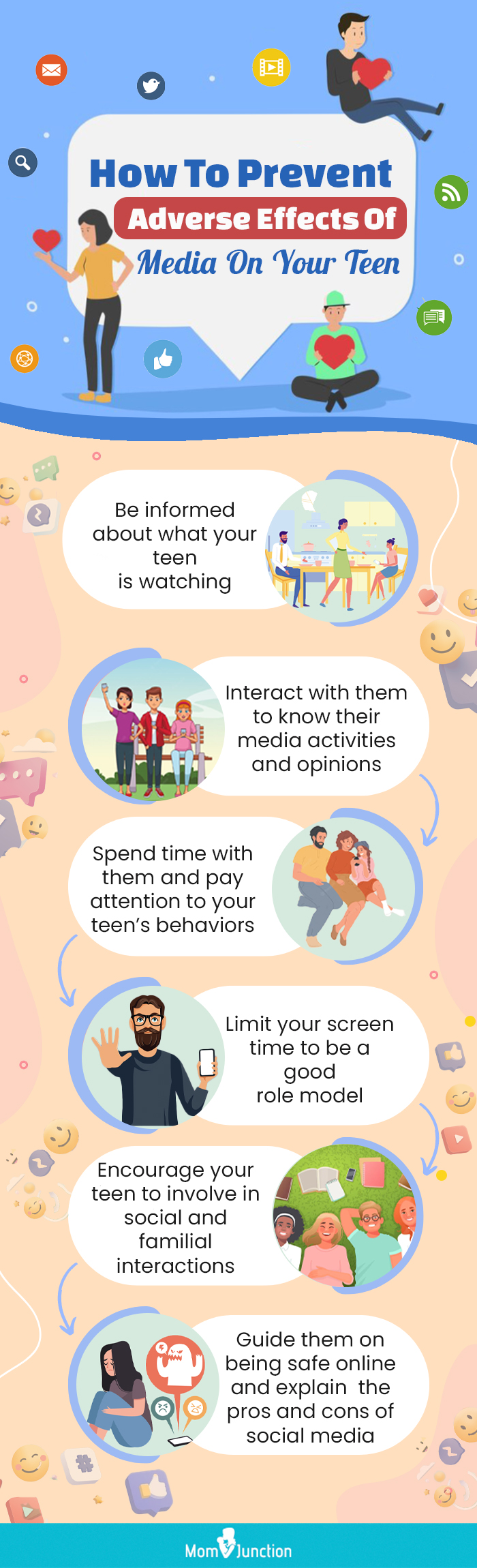 how to prevent adverse effects of media on your teen (infographic)