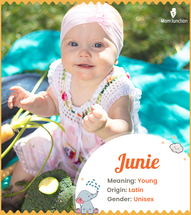 Junie, a youthful baby name.