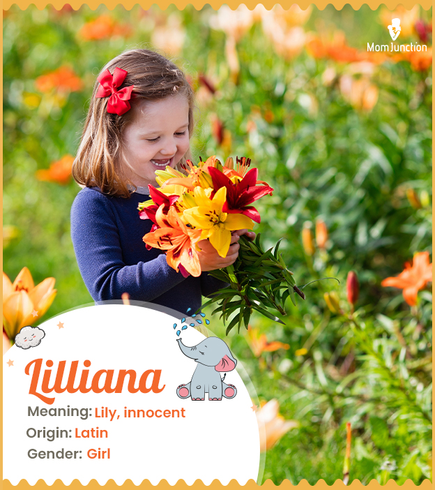 Lilliana meaning Pure and innocent