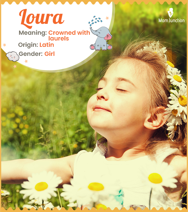 Loura, crowned with laurels