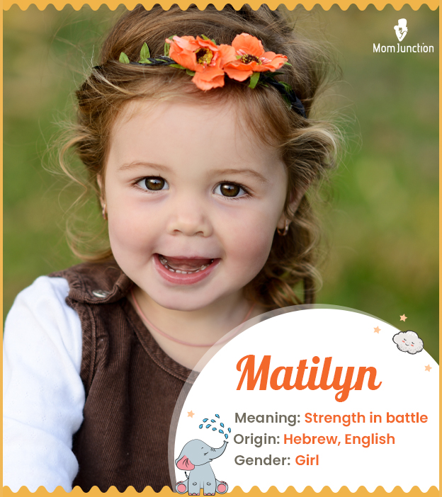 Matilyn meaning High tower, From Magdala, Strength in battle, Lake