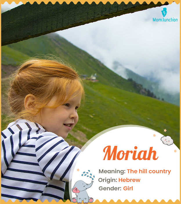 Moriah, meaning the hill country