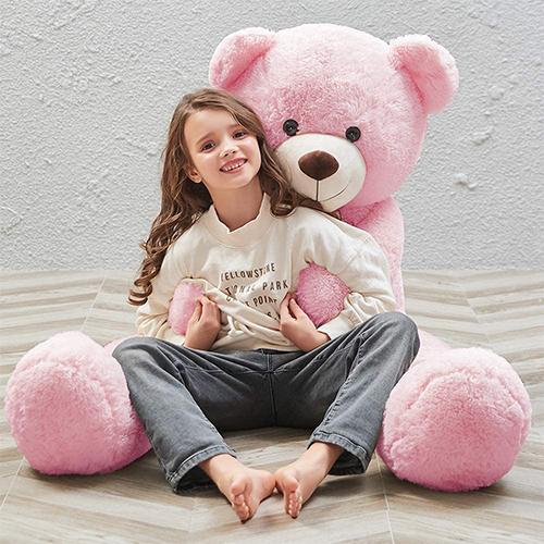 MorisMos Giant Teddy Bear Gray Plush Toy Stuffed Animals for Girlfriend Kids Christmas Valentines Day Birthday (Gray, 47 inches)