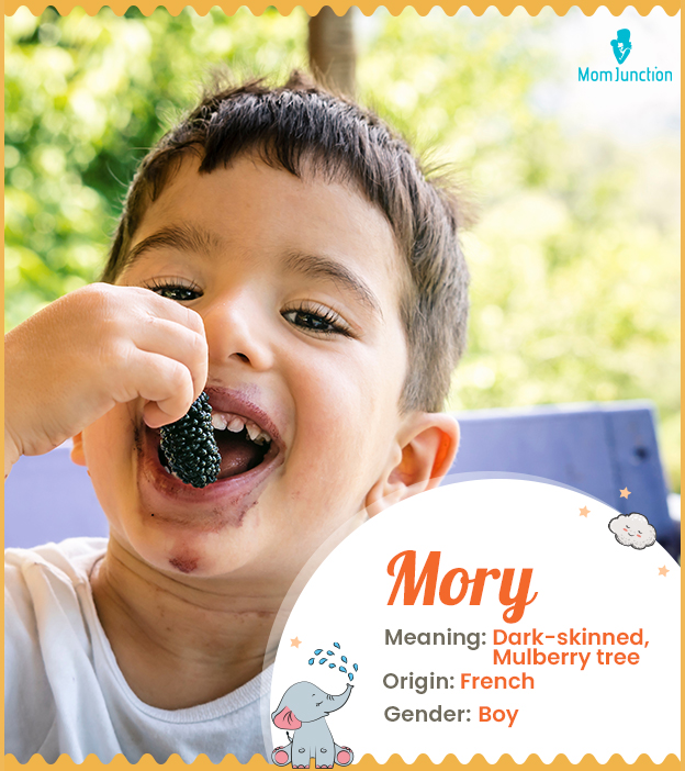 Mory meaning dark-skinned or Mulberry tree