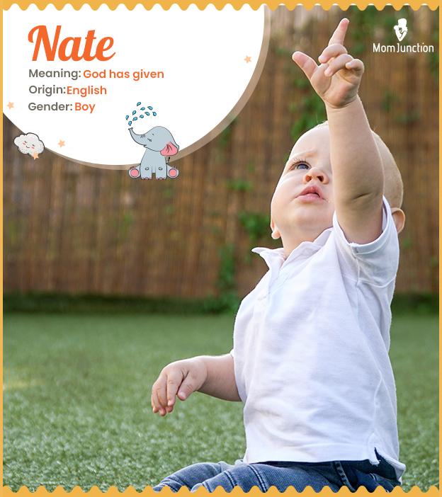 Nate, meaning God has given