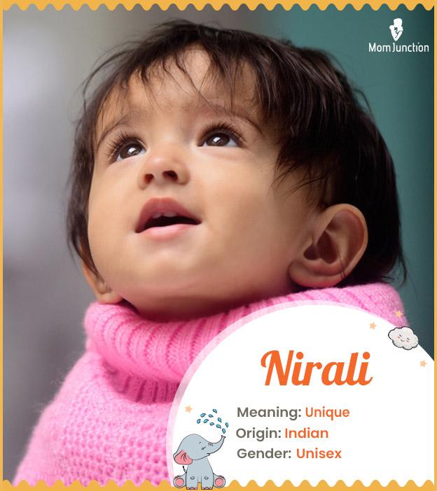 Nirali, a unique nam