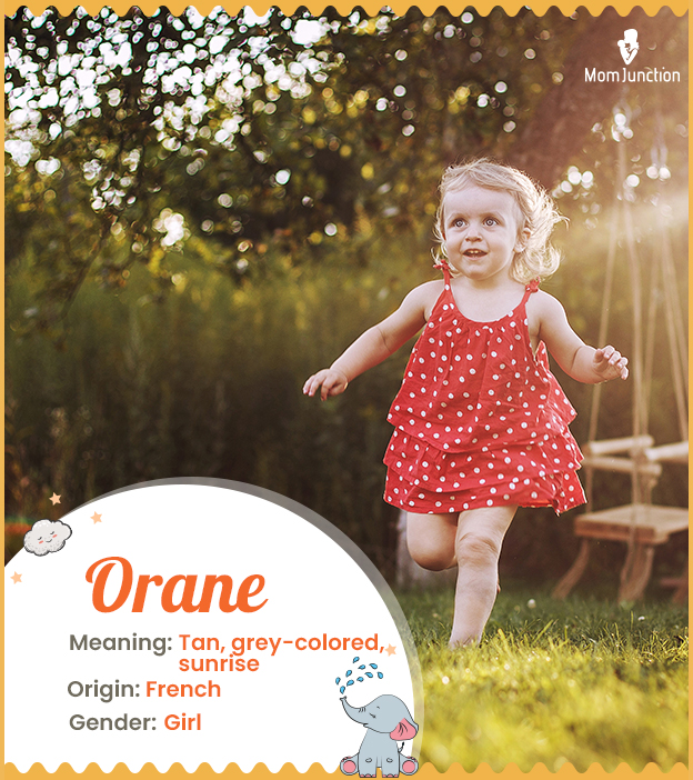 Orane, a trendy name meaning grey-colored
