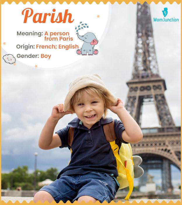 Parish means a perso