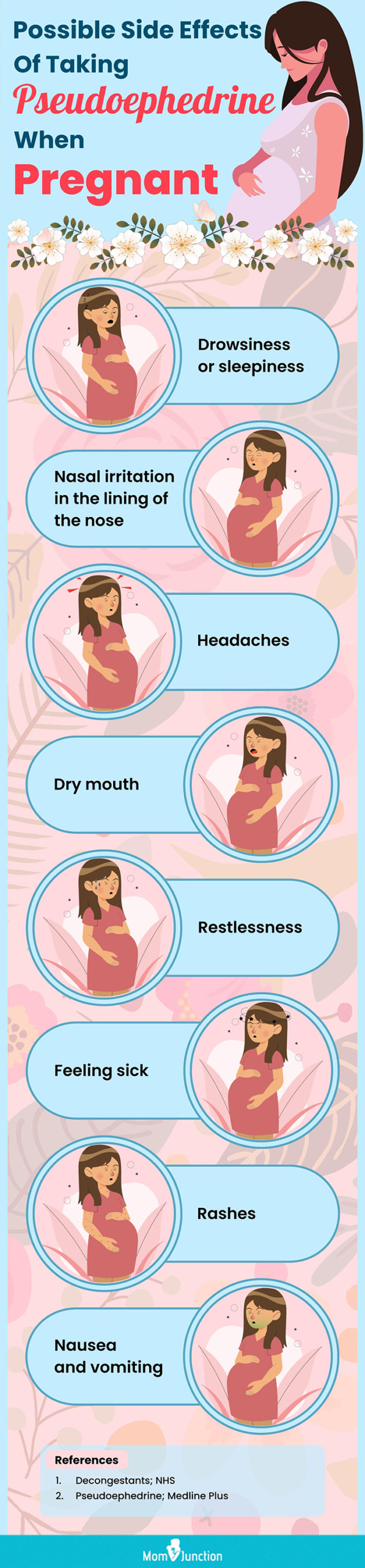 possible side effects of taking pseudoephedrine when pregnant (infographic)