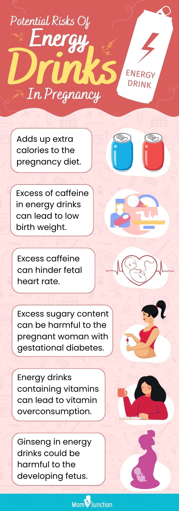 potential risks of energy drinks in pregnancy (infographic)