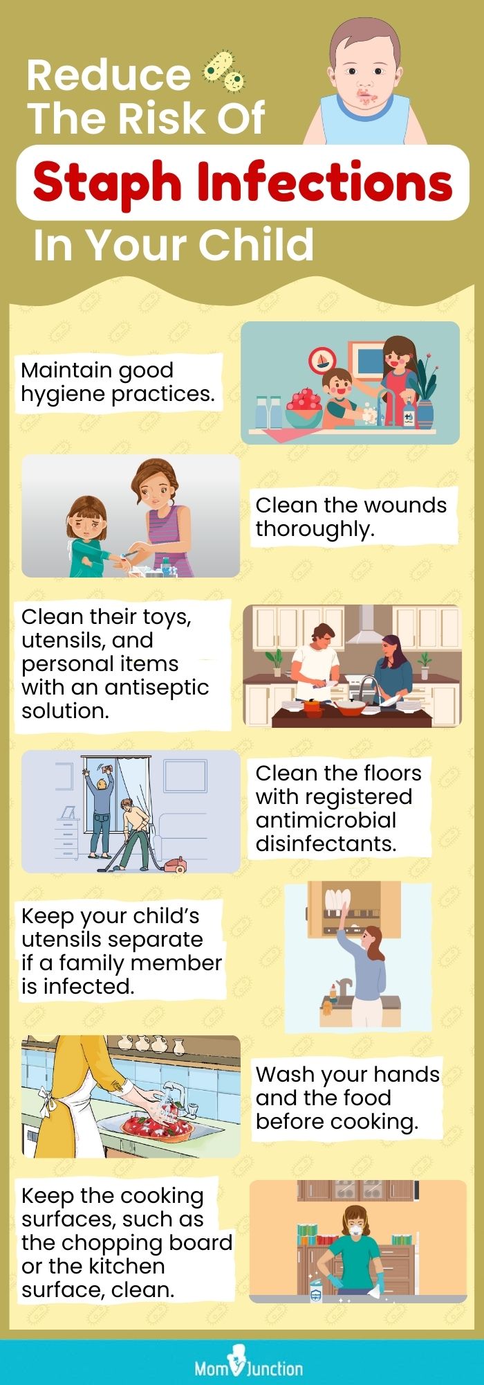 reduce the risk of staph infections in your child (infographic)
