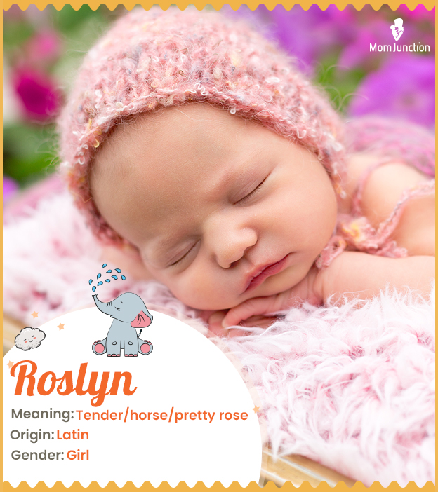 Roslyn means tender or pretty rose