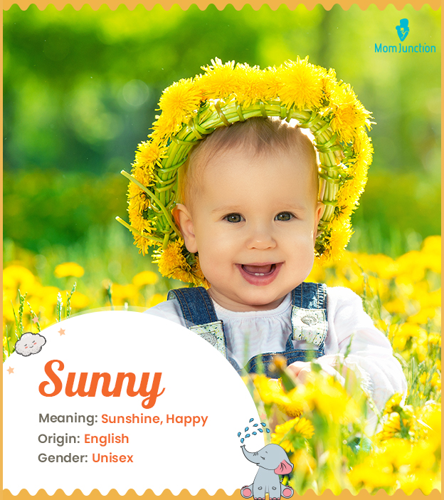 Sunny refers to sunshine