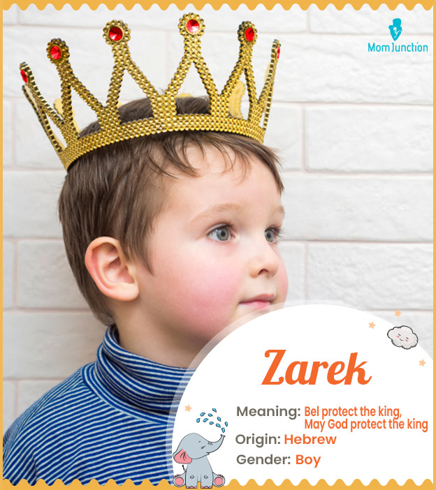 Zarek is a regal name