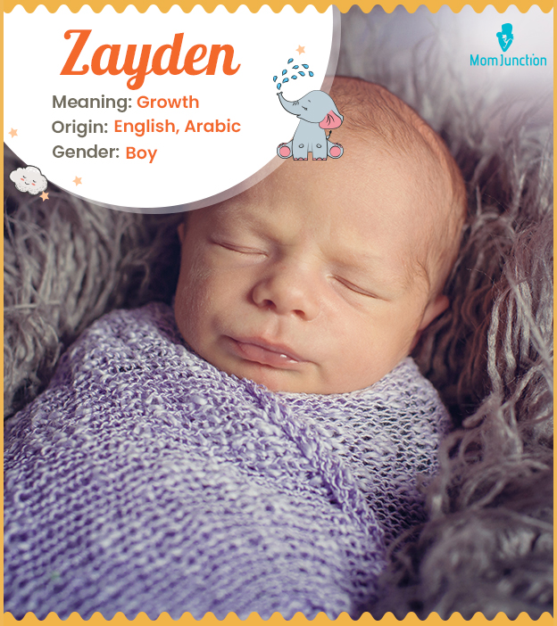 Zayden meaning growth