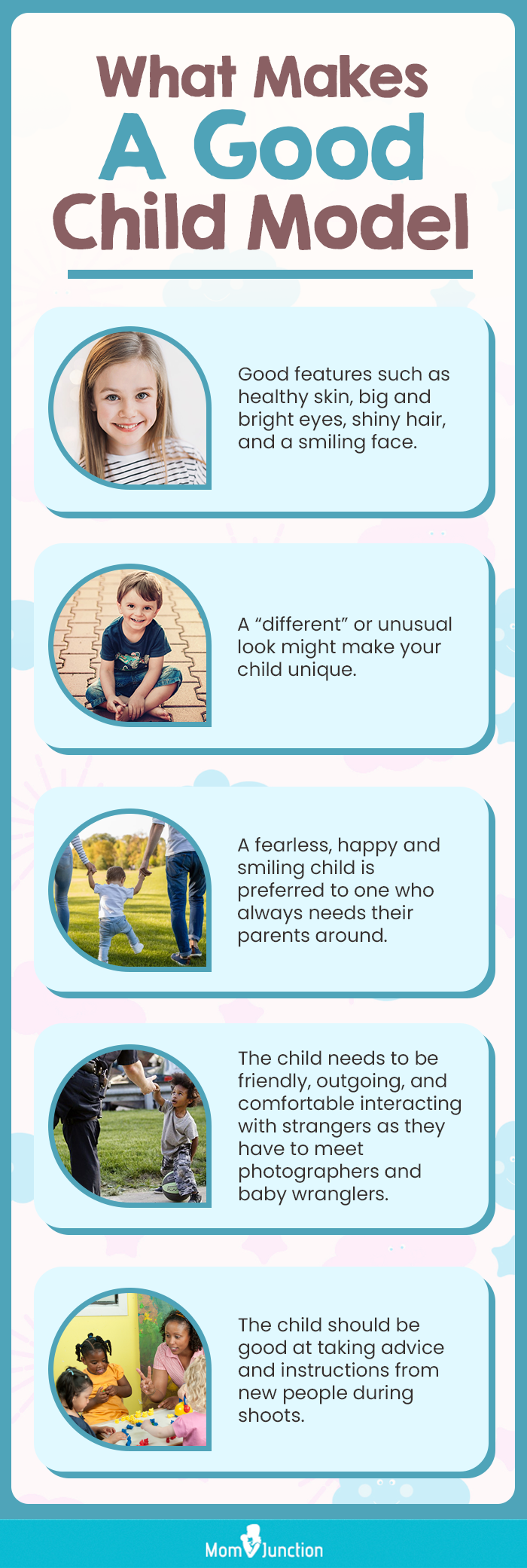 what makes a good child model (infographic)