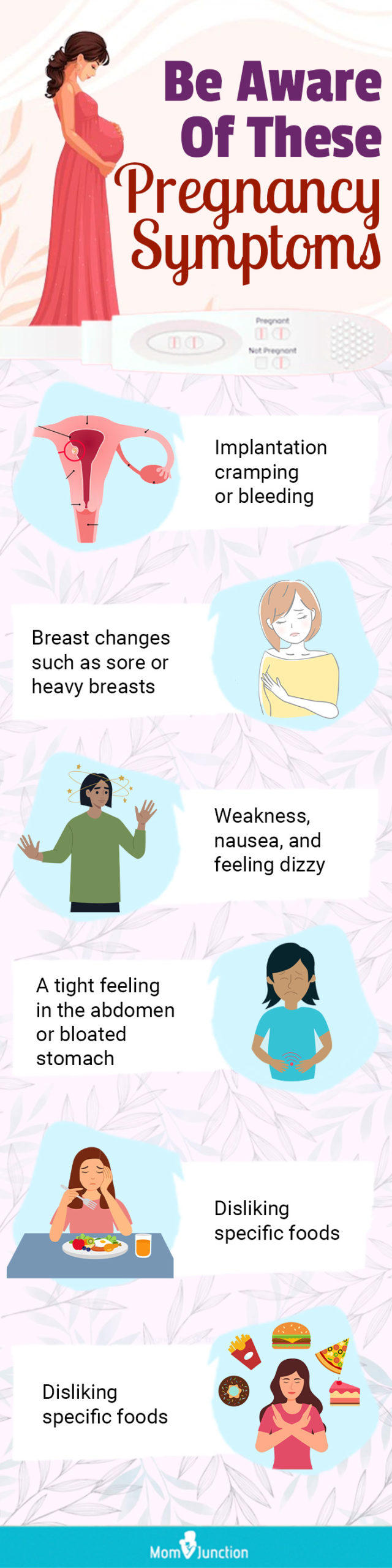 What are some common signs of pregnancy?