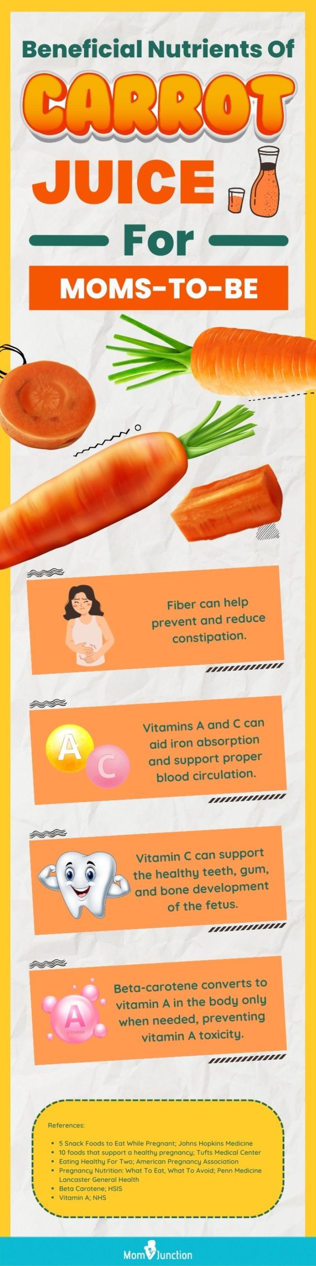 beneficial nutrients of carrot juice for moms to be (infographic)