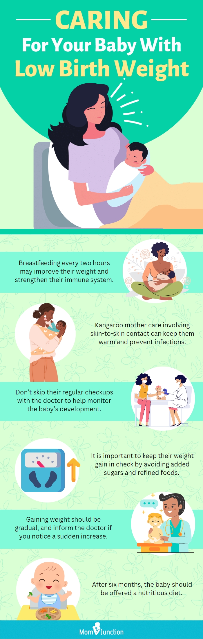 caring for your baby with low birth weight (infographic)