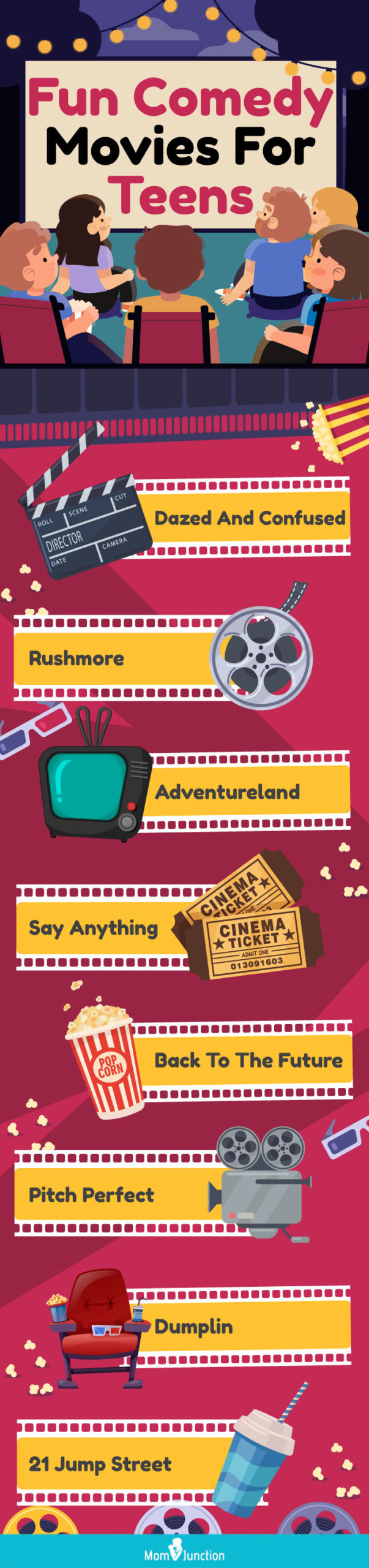 fun comedy movies for teens (infographic)