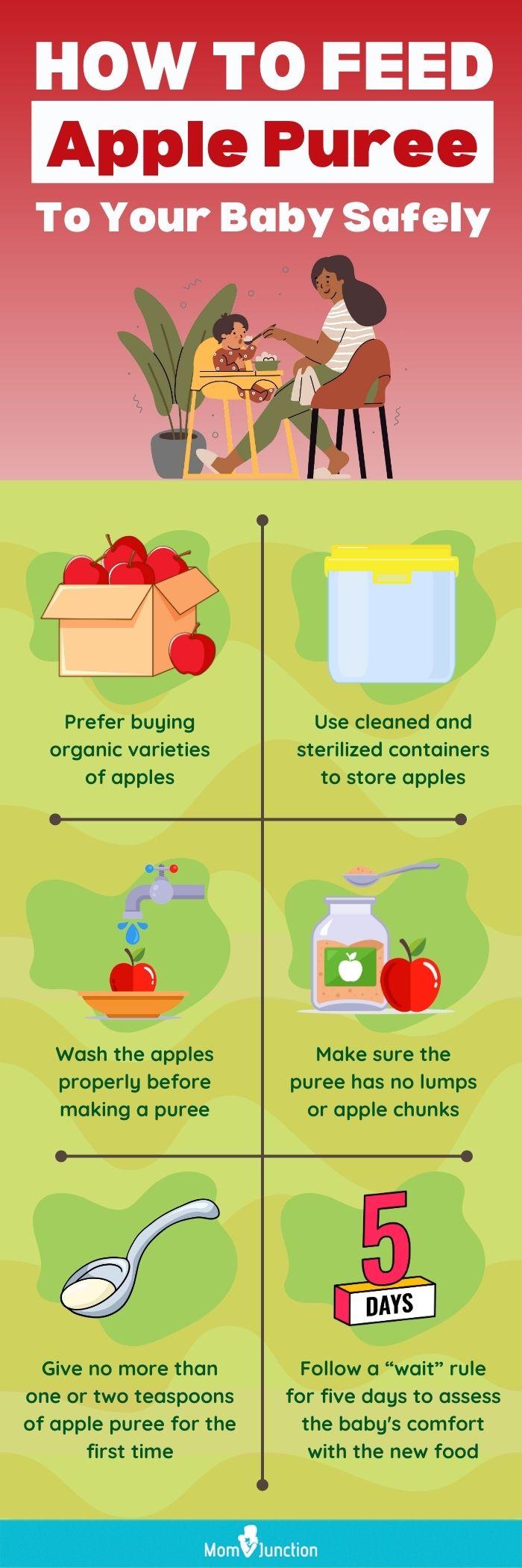 Mashed apple for store 6 months baby
