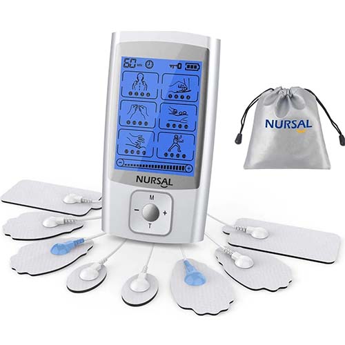 AUVON Dual Channel TENS Unit Muscle Stimulator, 36 Modes TENS EMS Massage  Unit, Large Screen Rechargeable TENS Machine