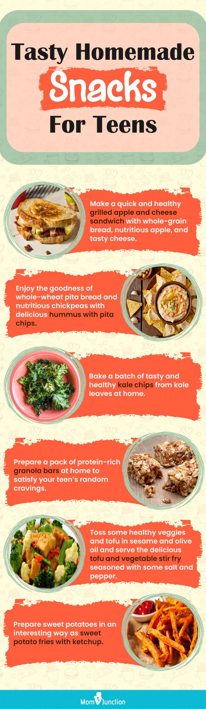 tasty homemade snacks for teens (infographic)