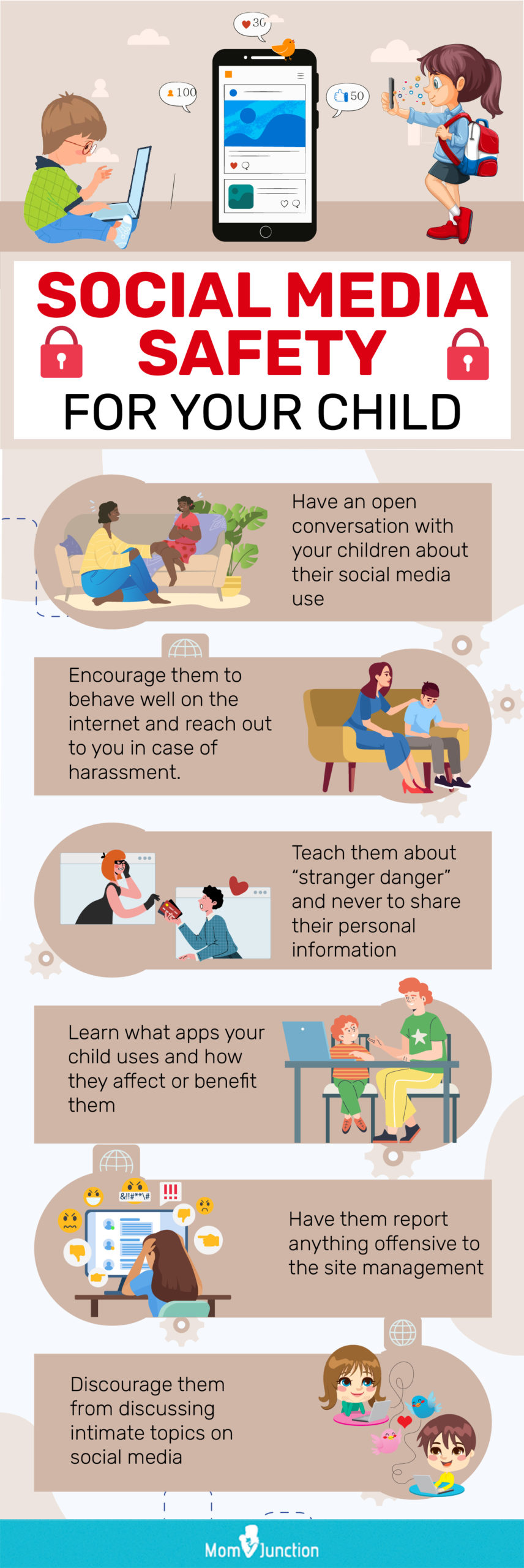social media safety for your child (infographic)