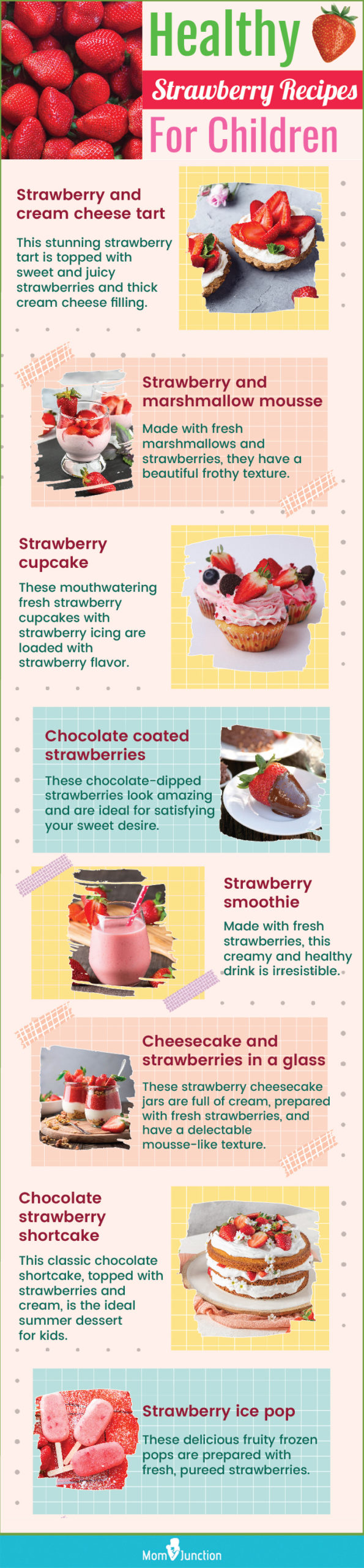 strawberry recipes for children (infographic)