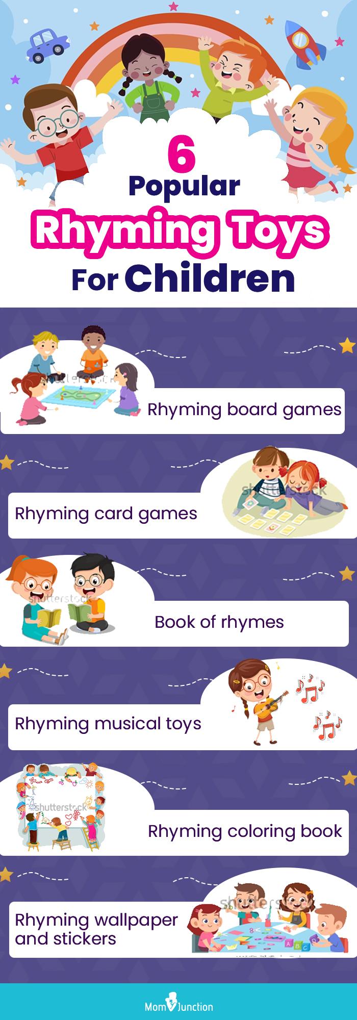 6 popular rhyming toys for children (infographic)