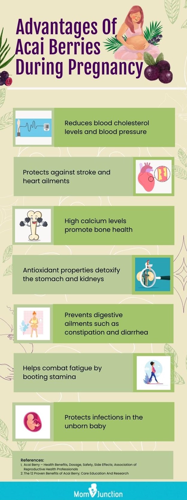 advantages of acai berries during pregnancy (infographic)