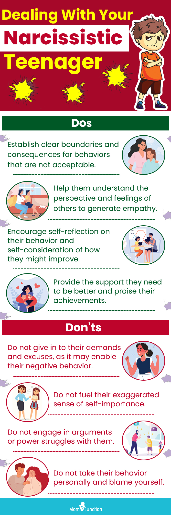 dealing with your narcissistic teenager (infographic)