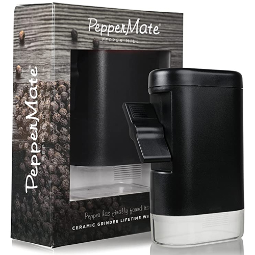 KitchenBliss Modern Thumb Click Salt and Pepper Grinder with Refillable  Peppermill - Perfect for Himalayan Salts, Black Pepper, Sea Salt,  Peppercorns