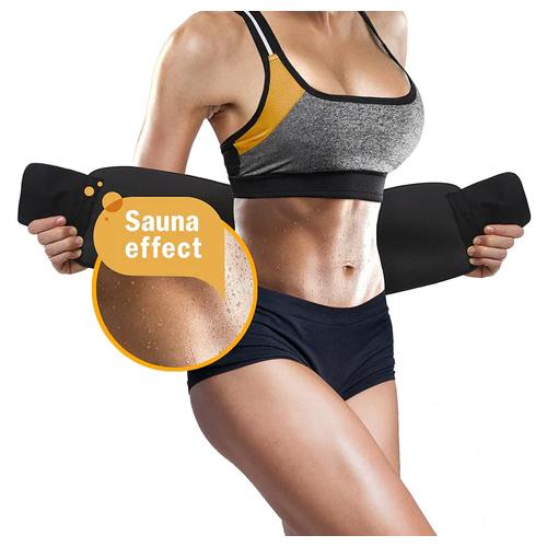 World Style life XL Size hot shaper Sweet Sweat Belt Waist Trimmer Belt Fat  Burner Belly Sauna Sweat Tummy Yoga Body Wrap for waist(BLACK) Slimming Belt  (Black) Slimming Belt Price in India 