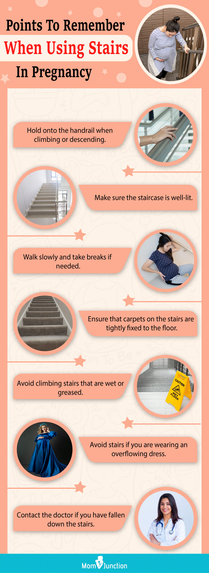 points to remember using stairs in pregnancy (infographic)