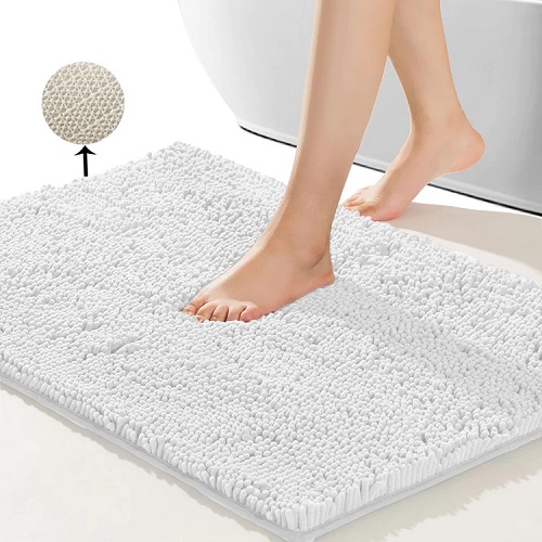 Soft And Thick Bath Mat For Shower Safety High-low Pile Anti-slip Bathroom  Rug With Fast Drying And Water Absorption Feature - Bath Mats - AliExpress