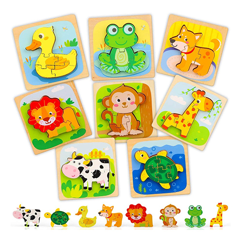  Wooden Jigsaw Puzzles for Kids Age 3-5 Year Old 30 Piece  Colorful Wooden Puzzles for Toddler Children Learning Educational Puzzles  Toys for Boys and Girls (4 Puzzles) : Toys & Games
