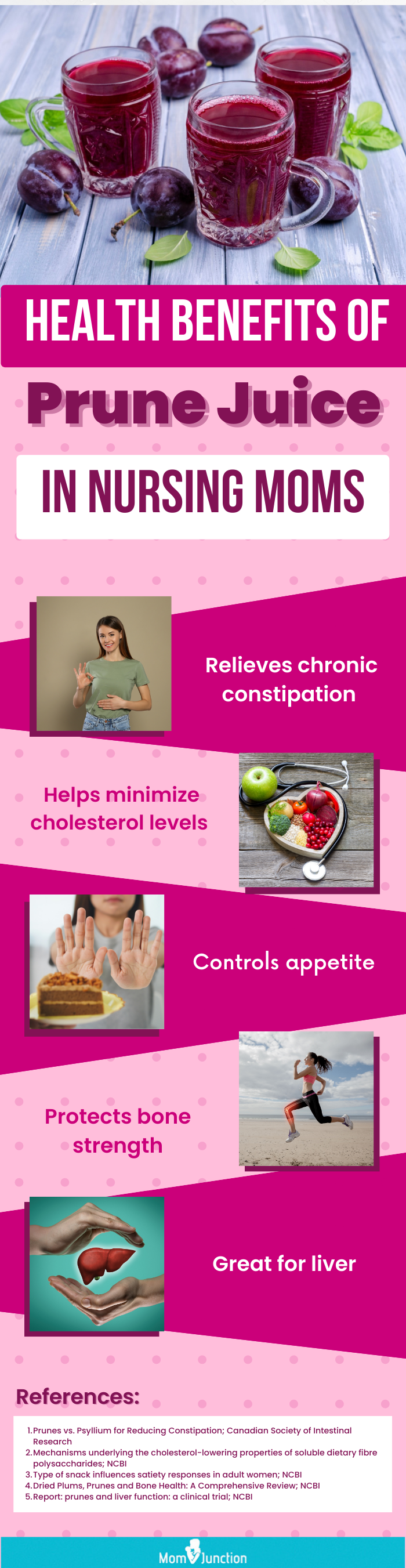 advantages of drinking prune juice while breastfeeding (infographic)