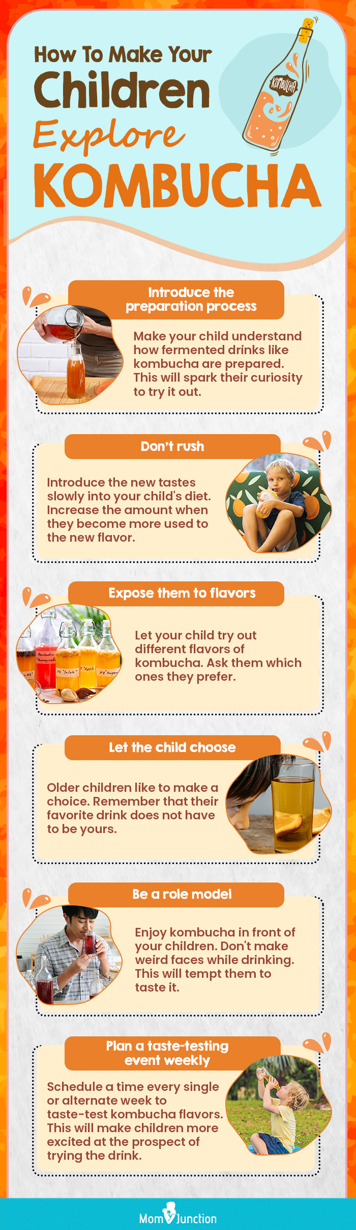 how to make your children explore kombucha (infographic)