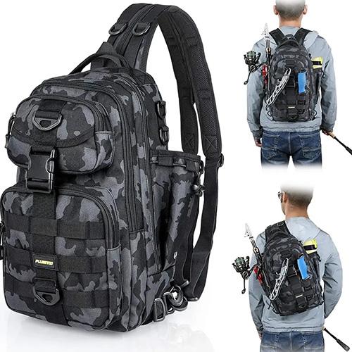 SOUGAYILANG Fishing Tackle Backpack Waterproof Tackle Bag Storage for  Camping Hiking Outdoor Travel Fishing Gear