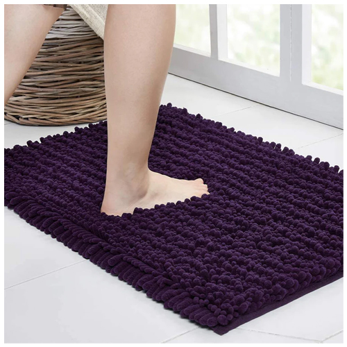 Yimobra Original Luxury Chenille Bath Rug Mat, 32 x 20 Inches, Soft Shaggy Bathroom Rugs, Large size, Super Absorbent and Thick, Non-Slip, Machine
