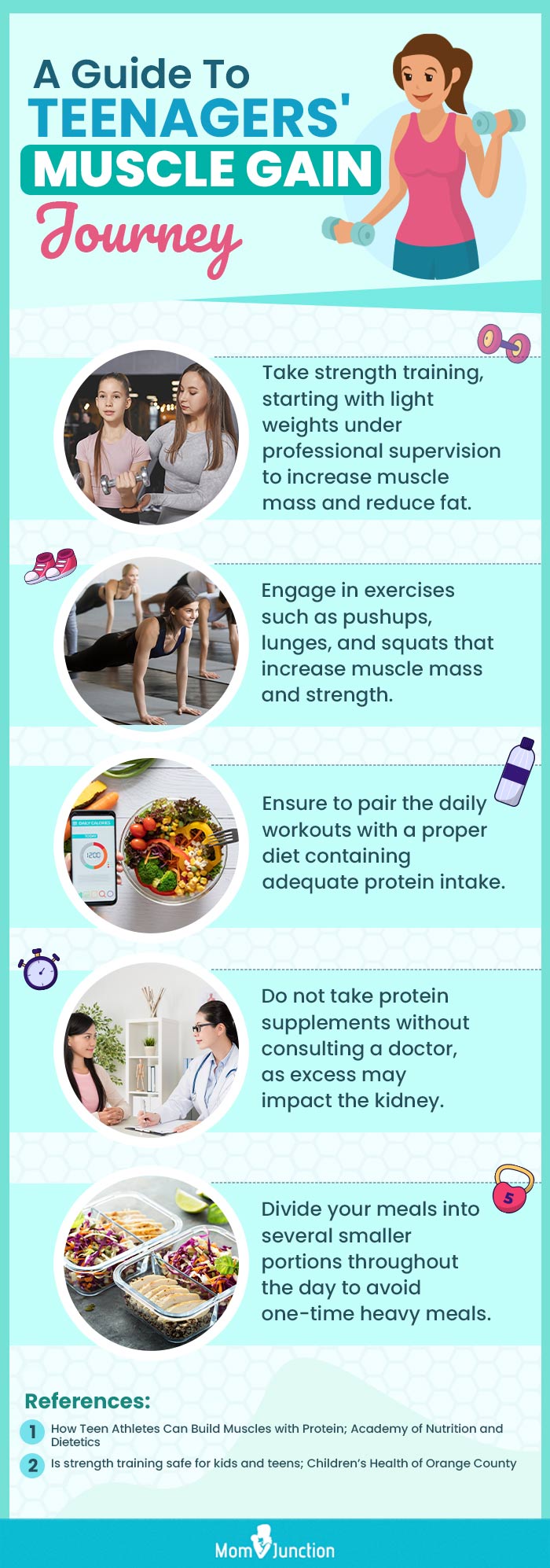 a guide to teenagers muscle gain journey (infographic)