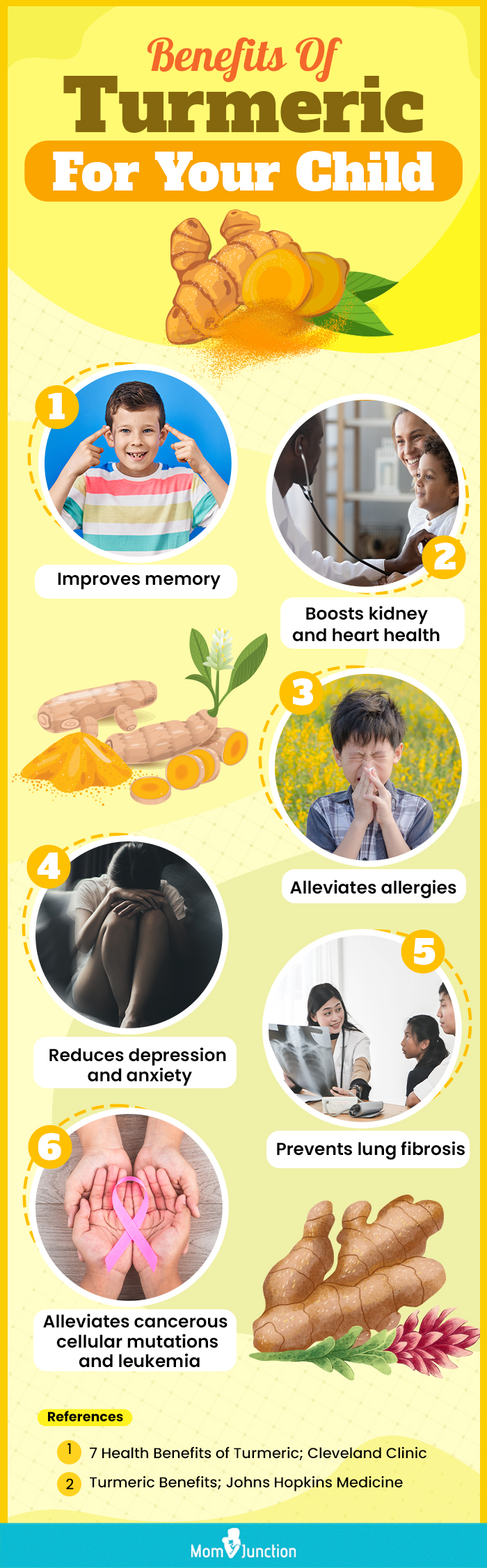 benefits of turmeric for your child (infographic)
