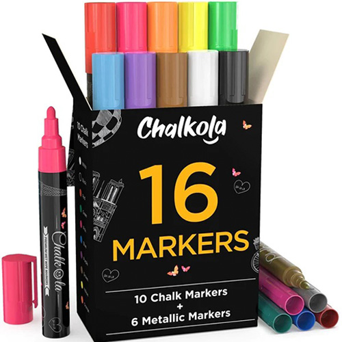 8 Colors Liquid Chalk Markers Pens - Washable & Wet Erase Neon Chalk Makers  for Blackboard, Chalkboard Signs, Glass Window, Graduation Celebration  School Kids Art - Erasable Window Markers for Cars 8