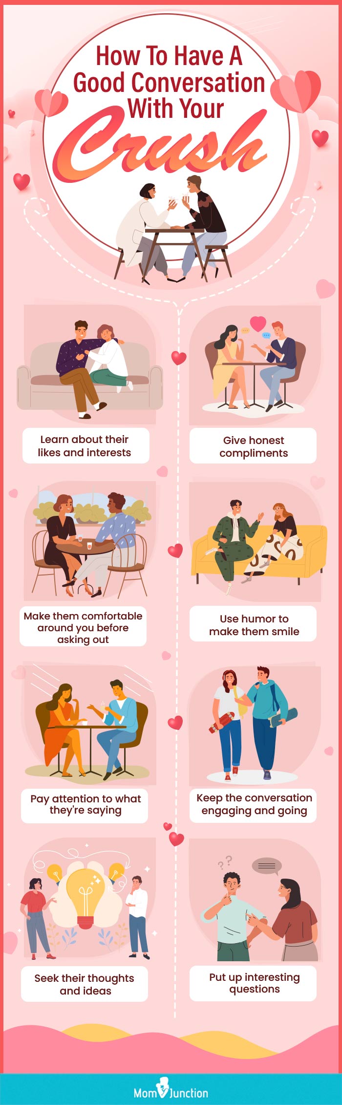 how to have a good conversation with your crush (infographic)