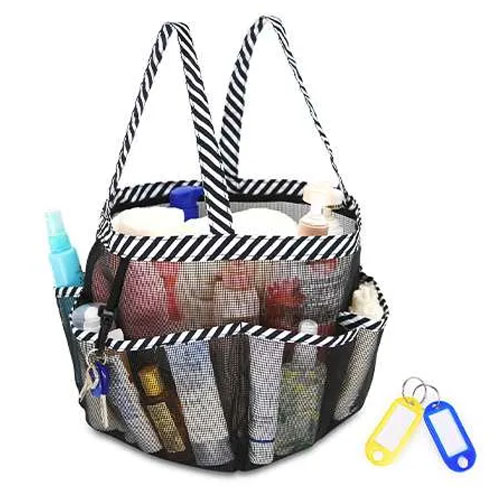 TERRA HOME Portable Shower Caddy Dorm - Foldable Mesh Tote -  Dorm Room Essentials - Durable Hanging Travel Bag - Perfect for College  Students, Men, Women (Black) : Home & Kitchen